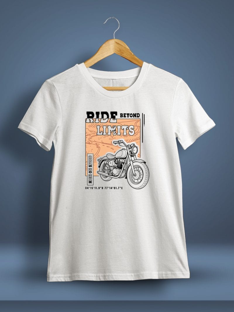Ride Beyond Limits Printed T-Shirt For Men - Half Sleeve