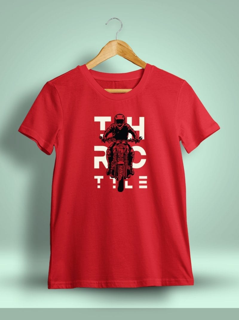Throttle Bike Printed T-Shirt For Men - Half Sleeve