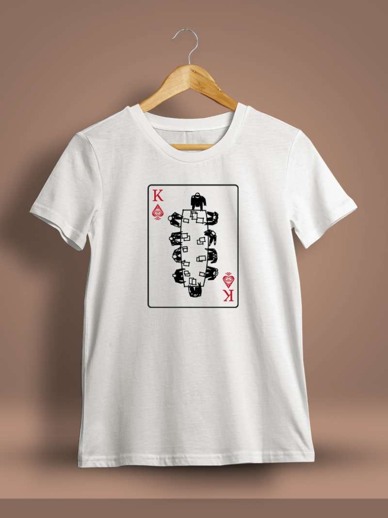 King Of Spades Printed T-Shirt For Men - Half Sleeve