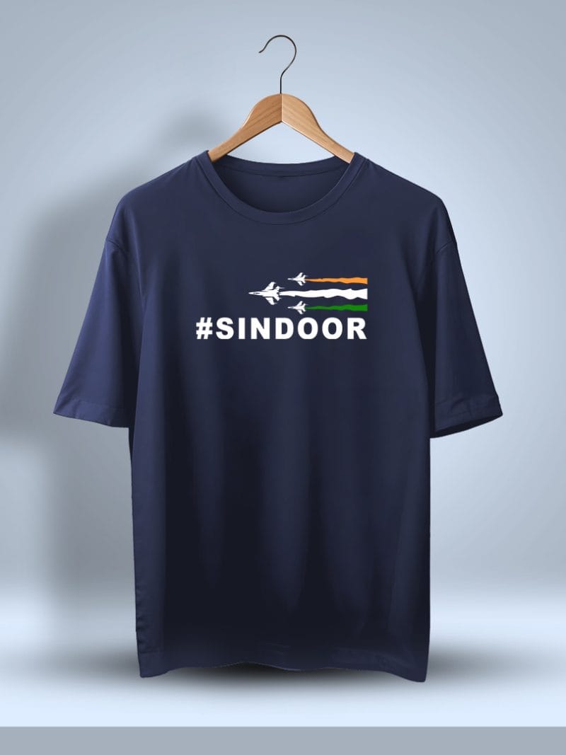 Sindoor Oversized T-Shirt Navy Blue